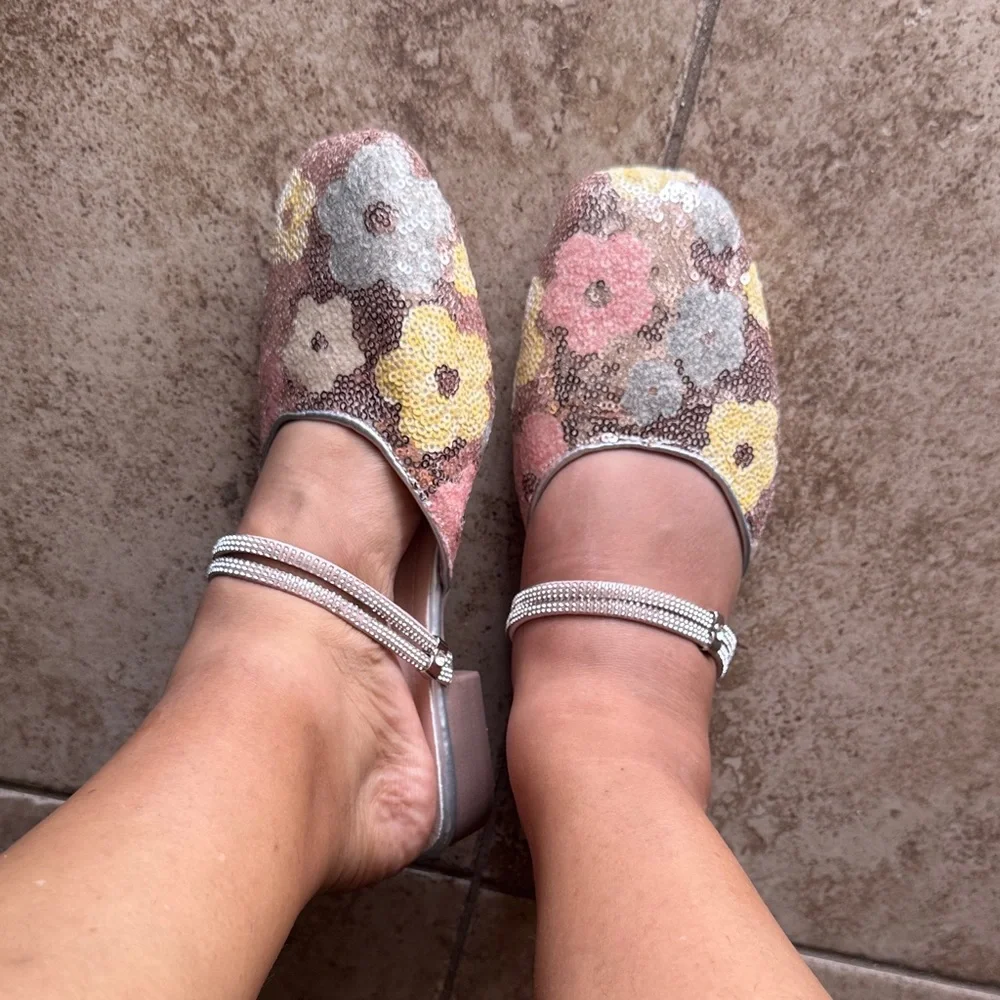 Multicolor Sequin Mules size 7 - Picture 5 of 5